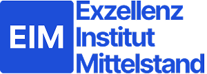 Blaues Logo von Exzellenz Institut Mittelstand